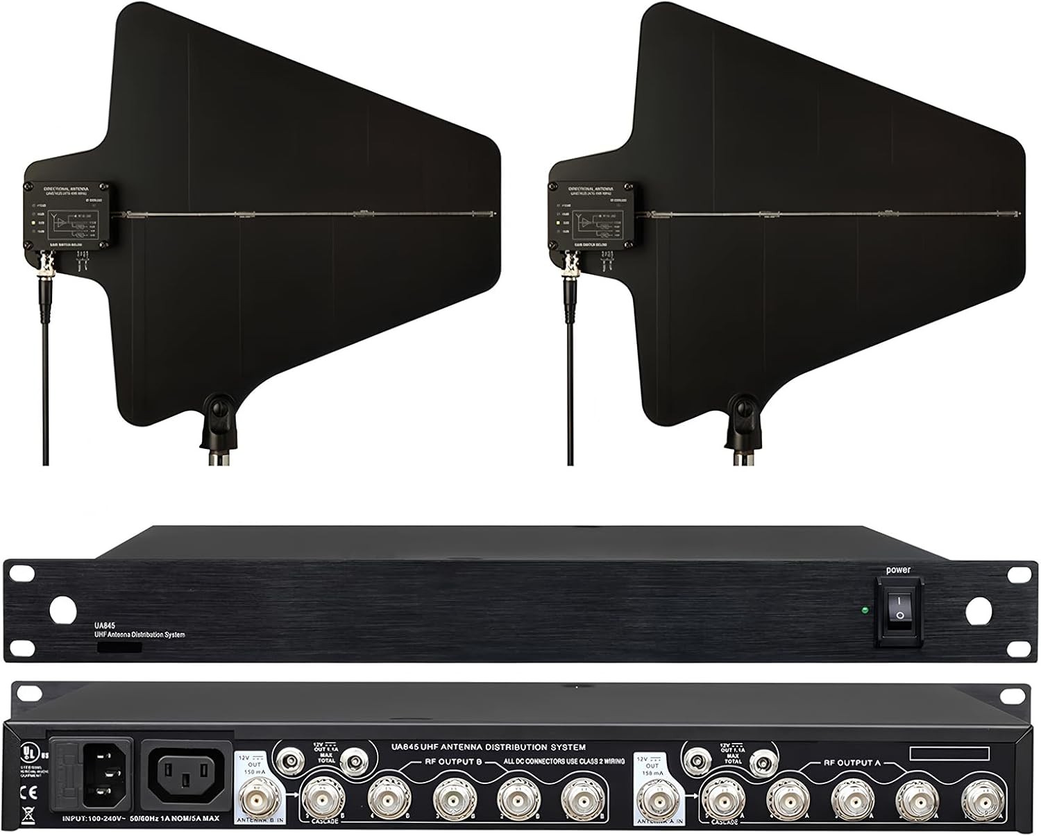 UHF Active Directional Antenna Power Distribution System for SHURE Wireless M