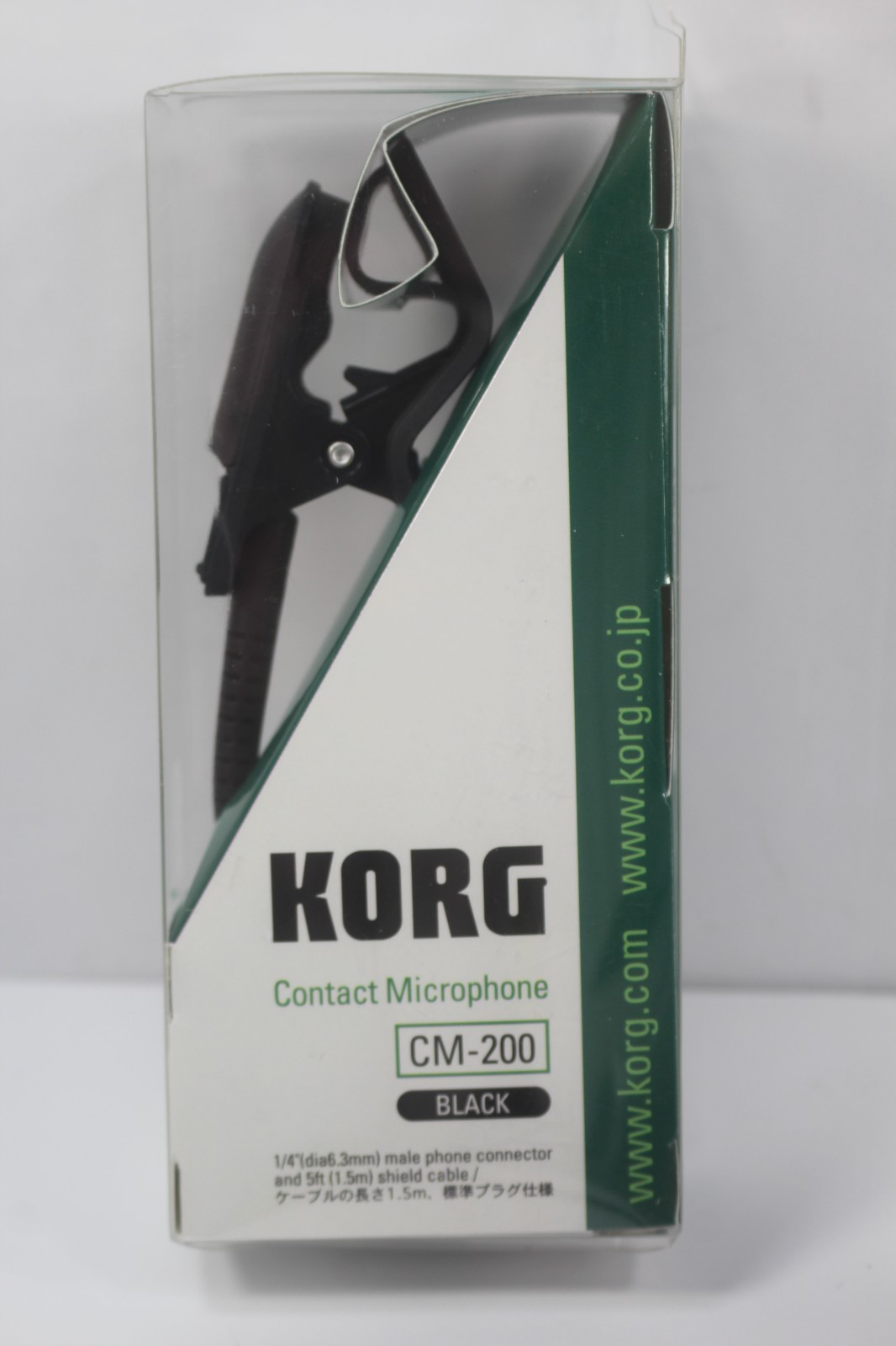Korg CM-200 Contact Microphone Clarinet Flute Saxophone 1/4” male 5ft cable