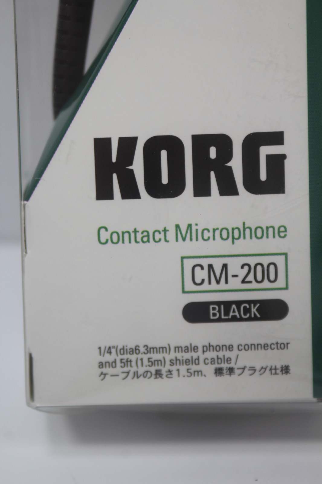 Korg CM-200 Contact Microphone Clarinet Flute Saxophone 1/4” male 5ft cable