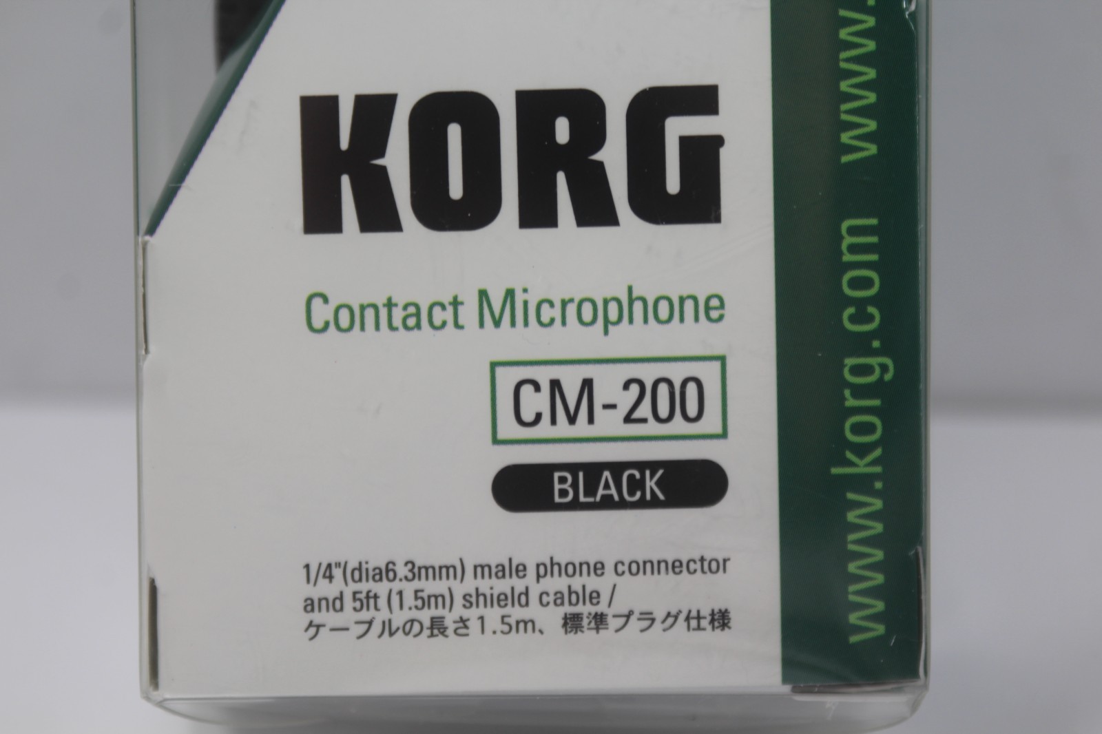 Korg CM-200 Contact Microphone Clarinet Flute Saxophone 1/4” male 5ft cable