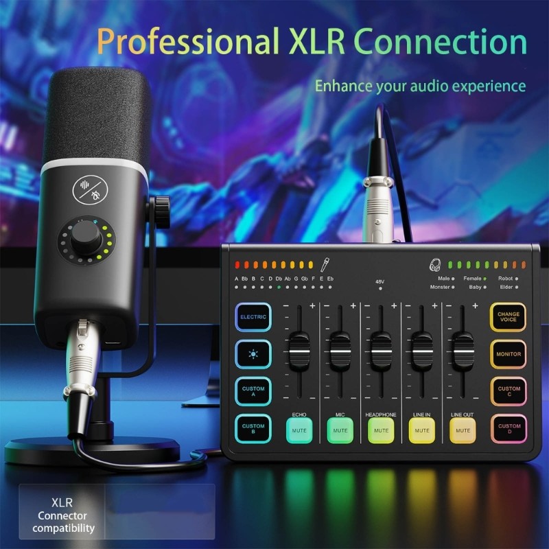 Thin Transportable USB Sound Card Multiple Connection Preferences For Homestudio