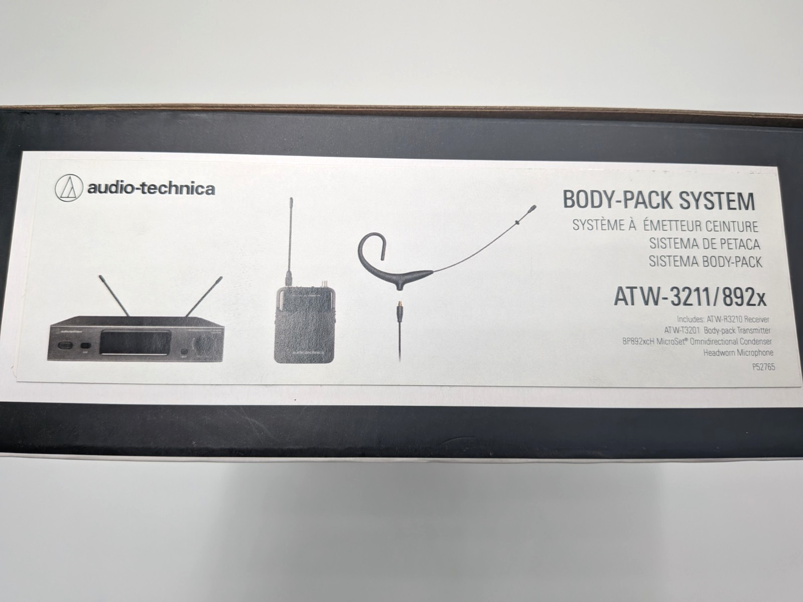New Audio-Technica ATW3211/892XEE1 3000 Series Wireless Earset System 530-590MHz
