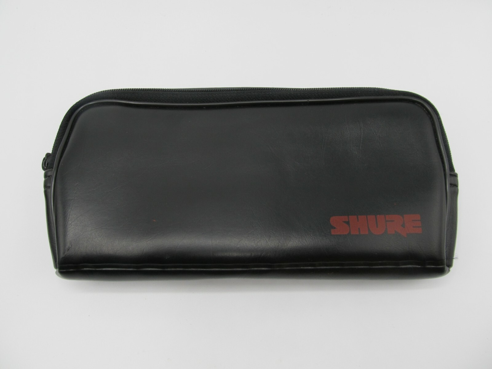 RARE SHURE VINTAGE BLACK VINYL ZIPPERED MIC POUCH CLASSIC