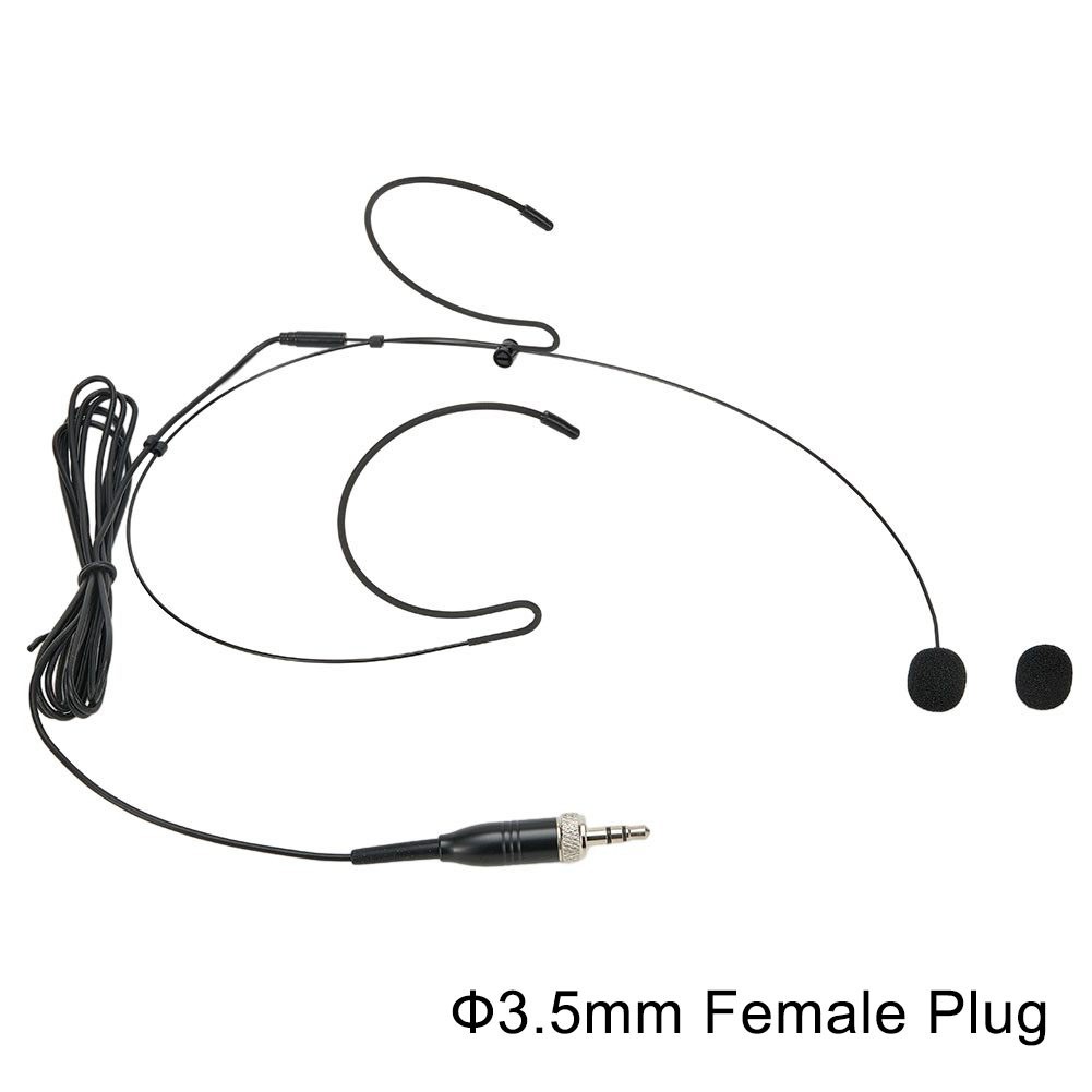 3.5MM Double Earhook Headset Mic Headworn Microphone For Shure-Wireless