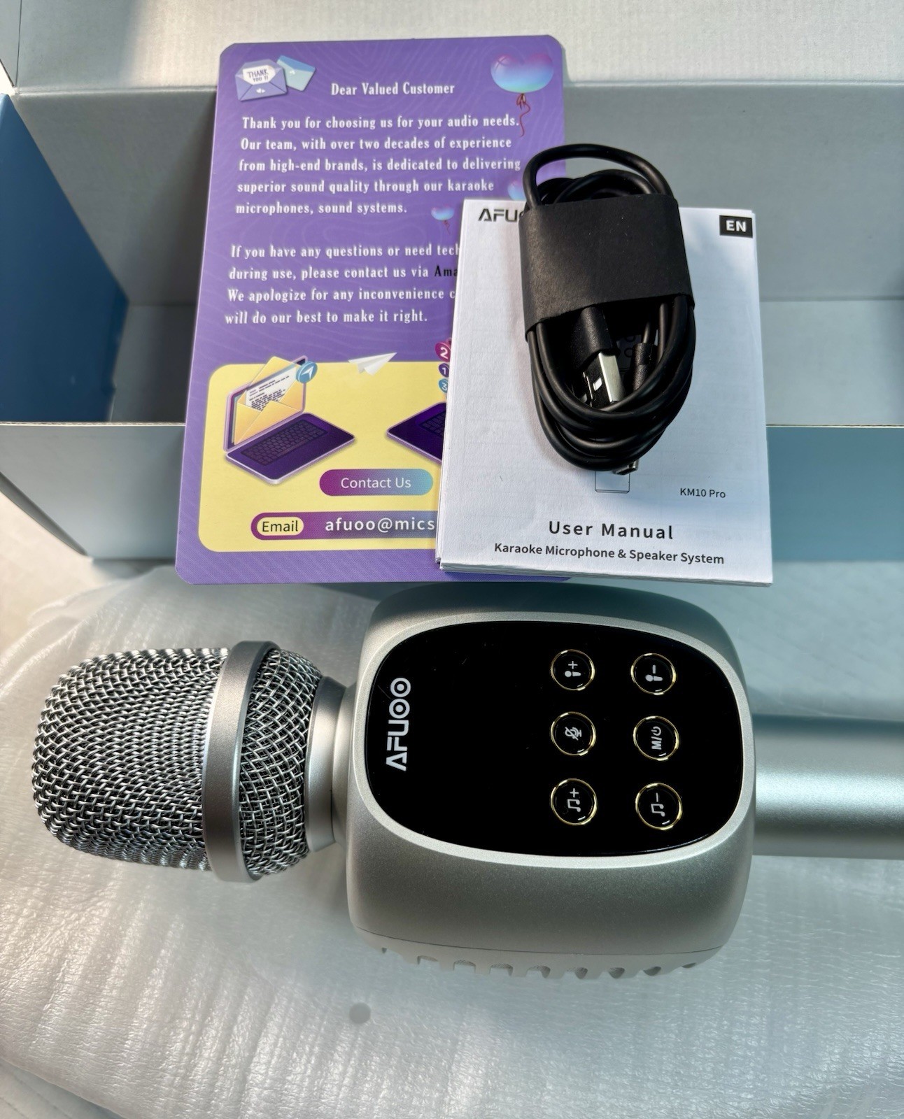 AFUOO KM Pro Karaoke Mic Speaker System For Android, IOS, Windows