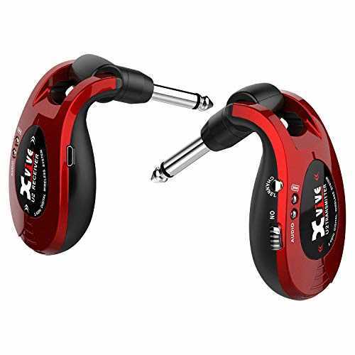 Xvive XV-U2 Guitar Wireless System Red 2.4GHz Digital Guitar Transmitter RED