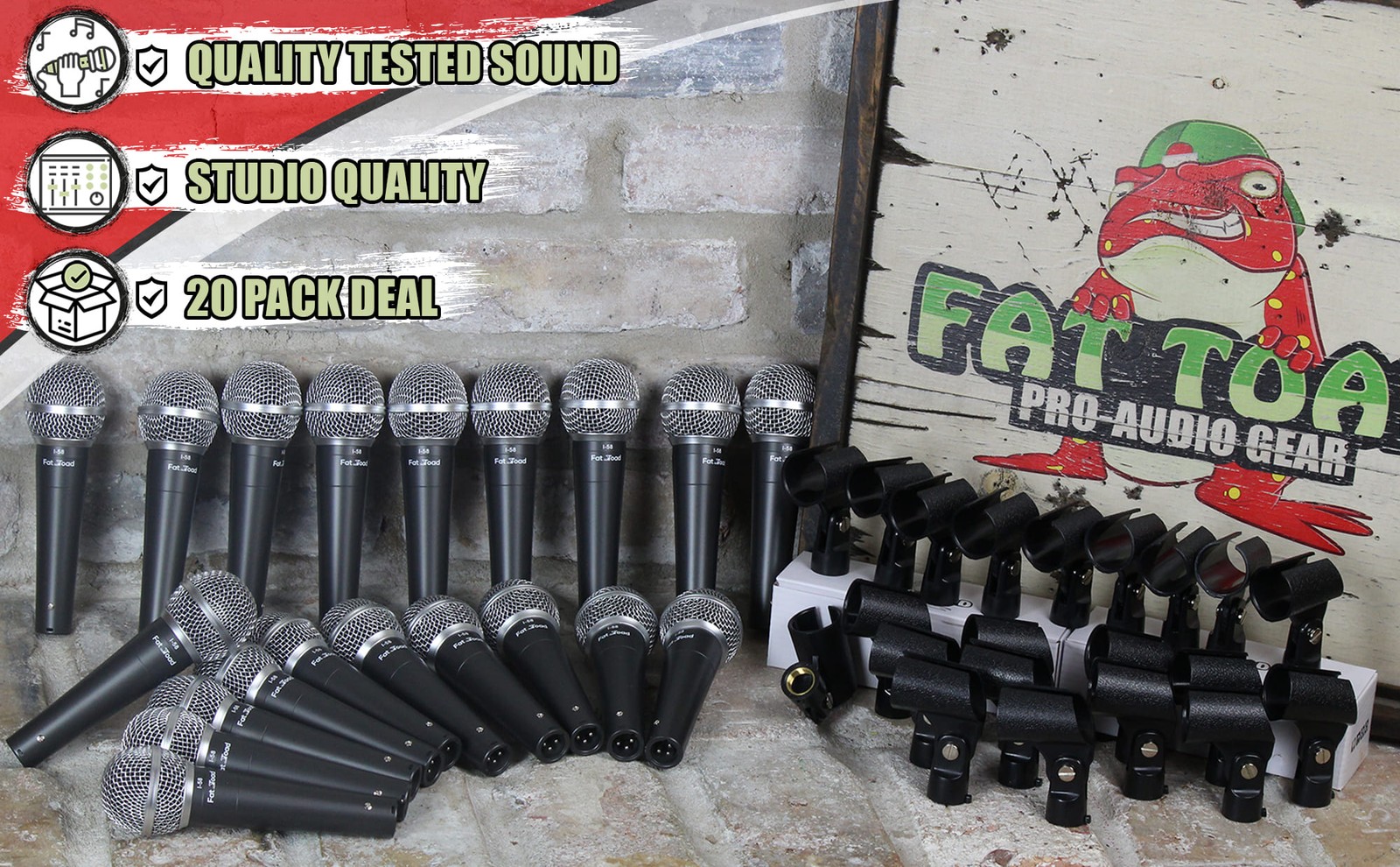 (20 BUNDLE SET) Professional Microphones | Singing Music Mics Stage Performances