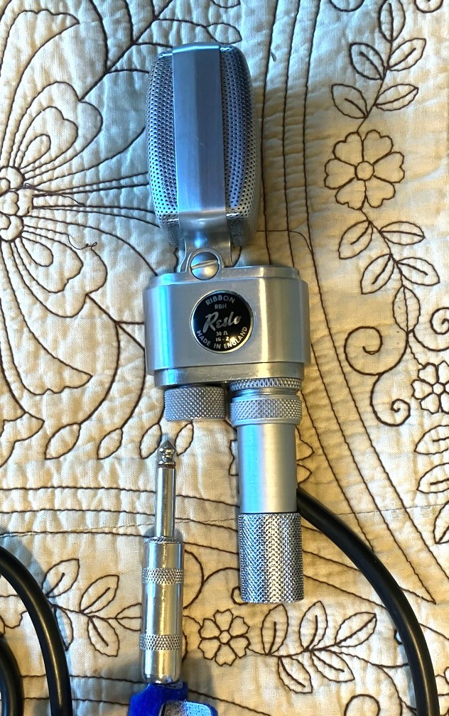 Vintage Reslo RBH Vintage 60’s British Ribbon Microphone w/Cable, Paperwork, Box