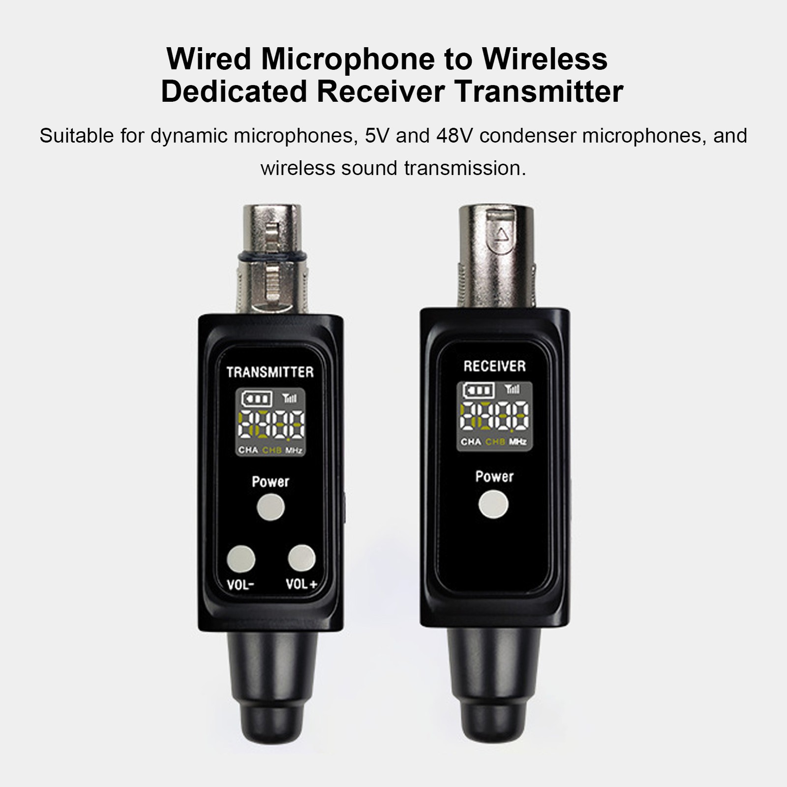 UHF Wireless XLR Transmitter Receiver Wireless Microphone Transmitter Receiver