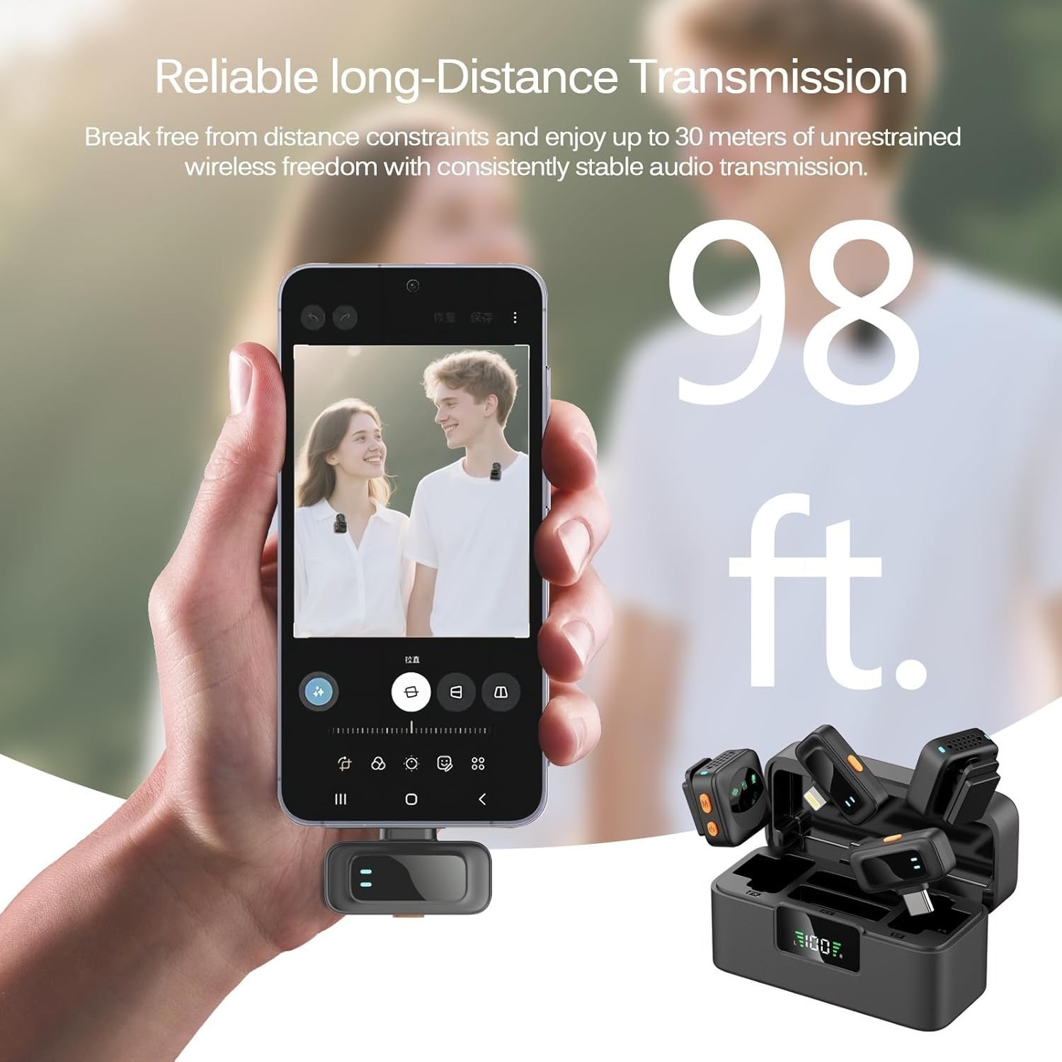 Lavalier Microphone Wireless Clip Mic Type-C For iPhone/ Android Recording Vlog