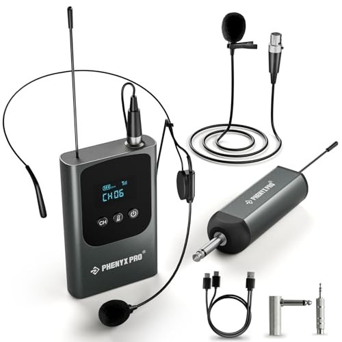 Digital Wireless Microphone System with Mini Receiver & Bodypack Transmitter, 15