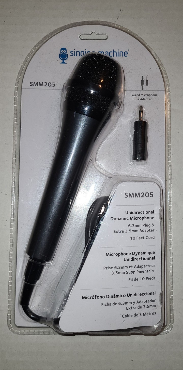 Sealed New In Package Singing Machine SMM205 Unidirectional Dynamic Microphone