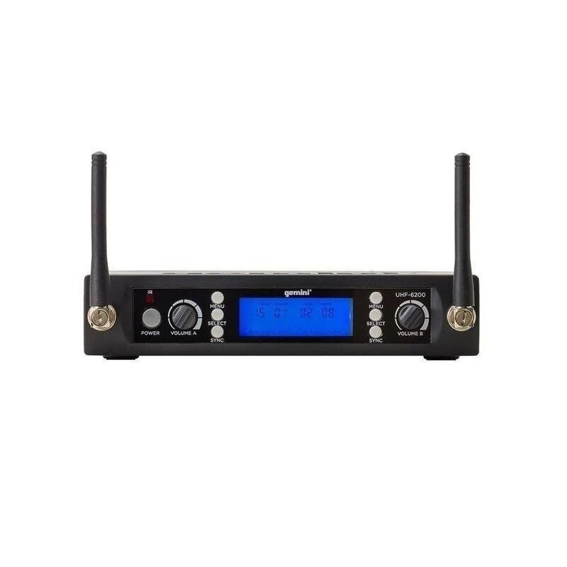 Gemini Wireless Microphone System w/ 2-Mics & UHF Receiver – UHF6200M-R2