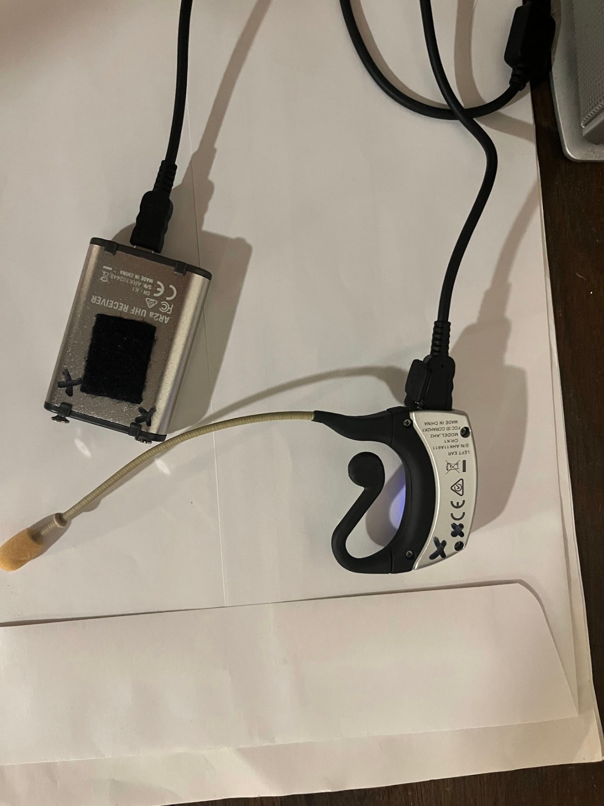 Samson AirLine Micro Earset Wireless Headset System AR2, Excellent condition.