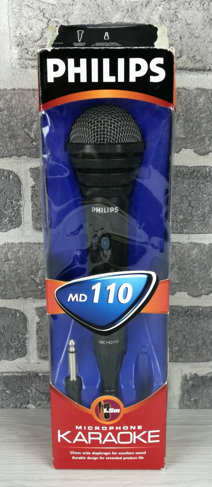 PHILIPS MD-110 – MICROFONO – MICROPHONE – PER KARAOKE – NUOVO