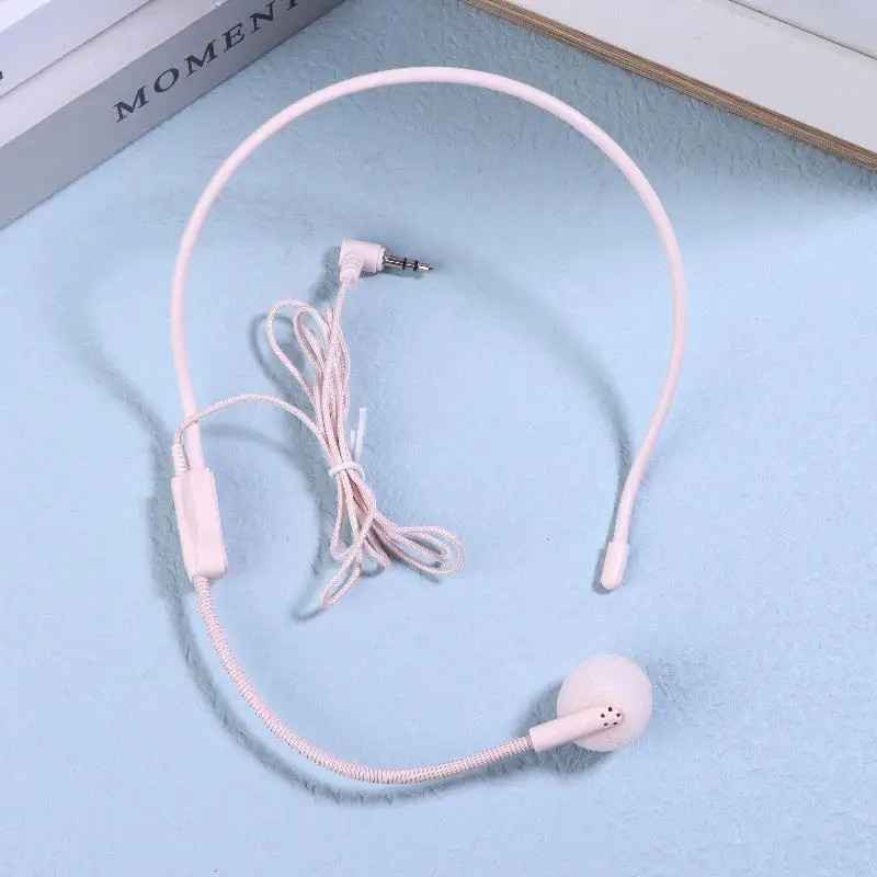 1Pcs 3.5Mm Plug Microphone; Wired Speech Teaching Headset for Meetings