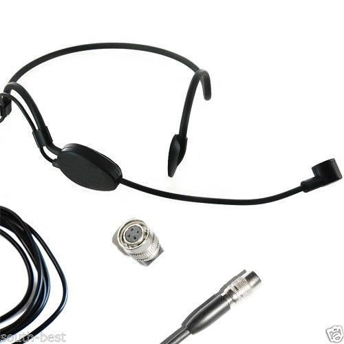 Pro Head Headworn Headset Microphone For Audio-Technica Wireless BeltPack Mic