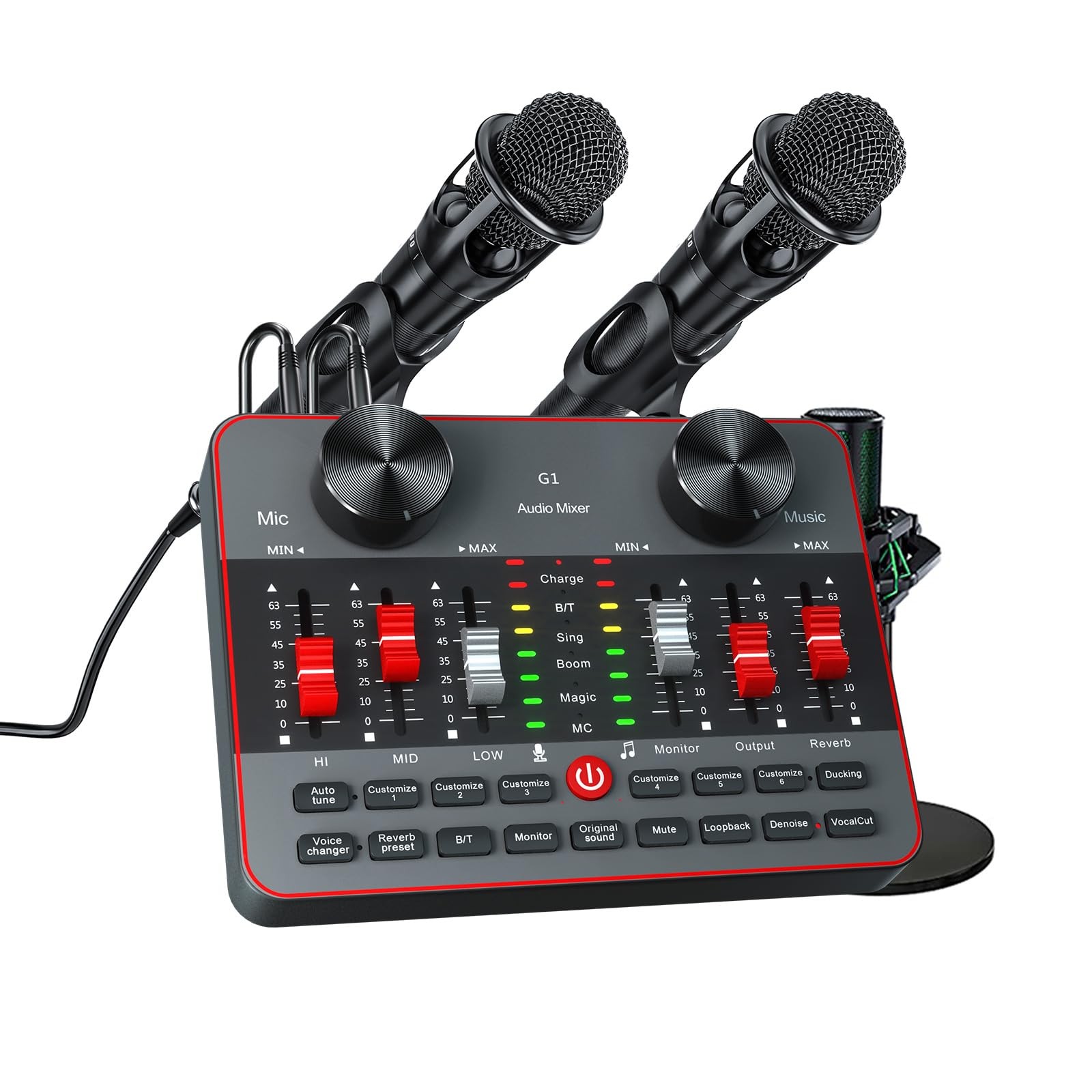 Podcast Equipment Bundle for 2 Mic Tiktok Video Content Creator Kit, Audio In…