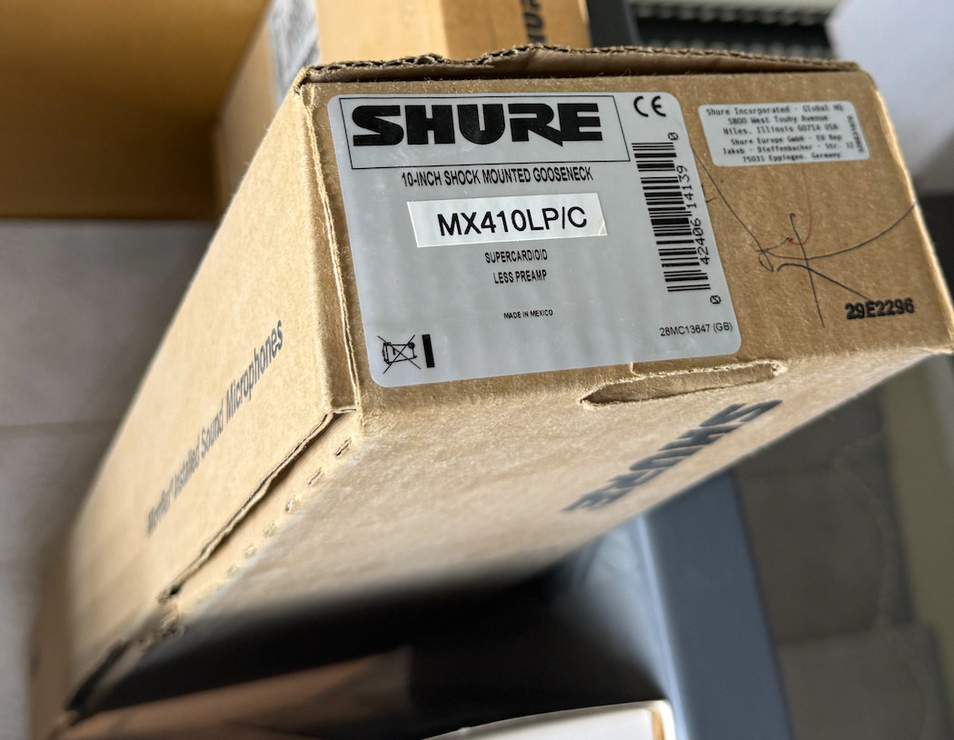 SHURE MX410LP/C 10″ gooseneck mic