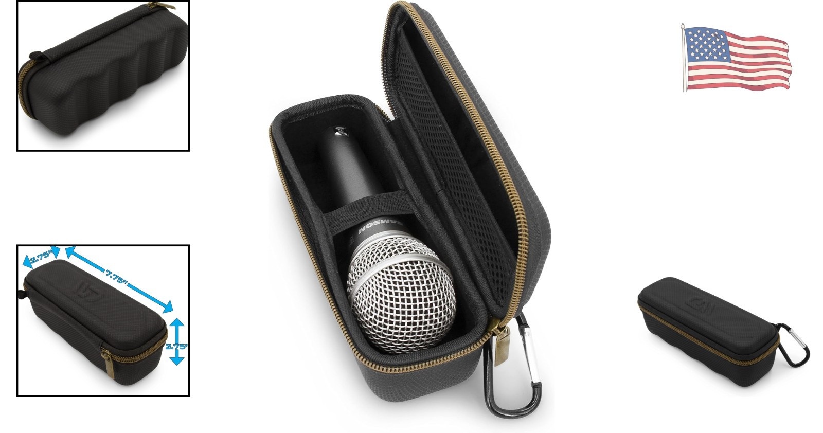 Impact-Resistant Microphone Case for 6.75” Wired Microphones – Travel Ready