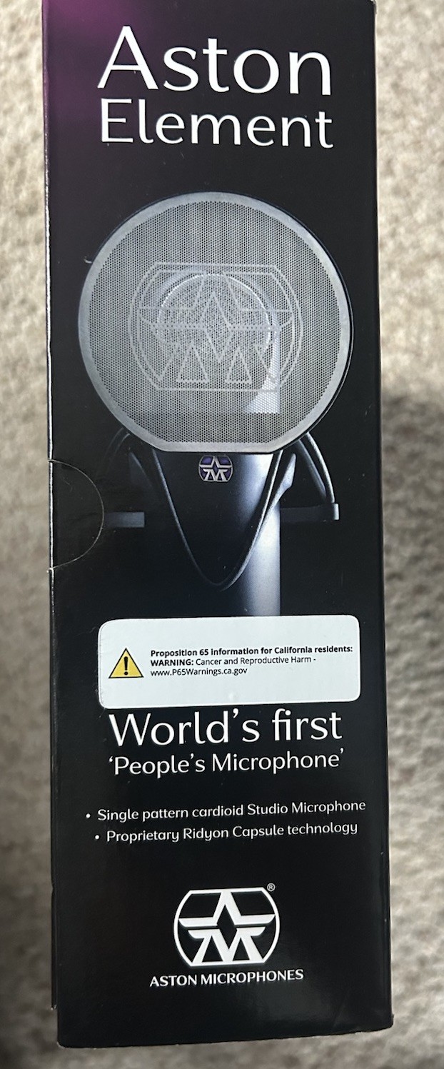 Never Used Aston Element Condenser Microphone Bundle Pop Shield Unidirectional