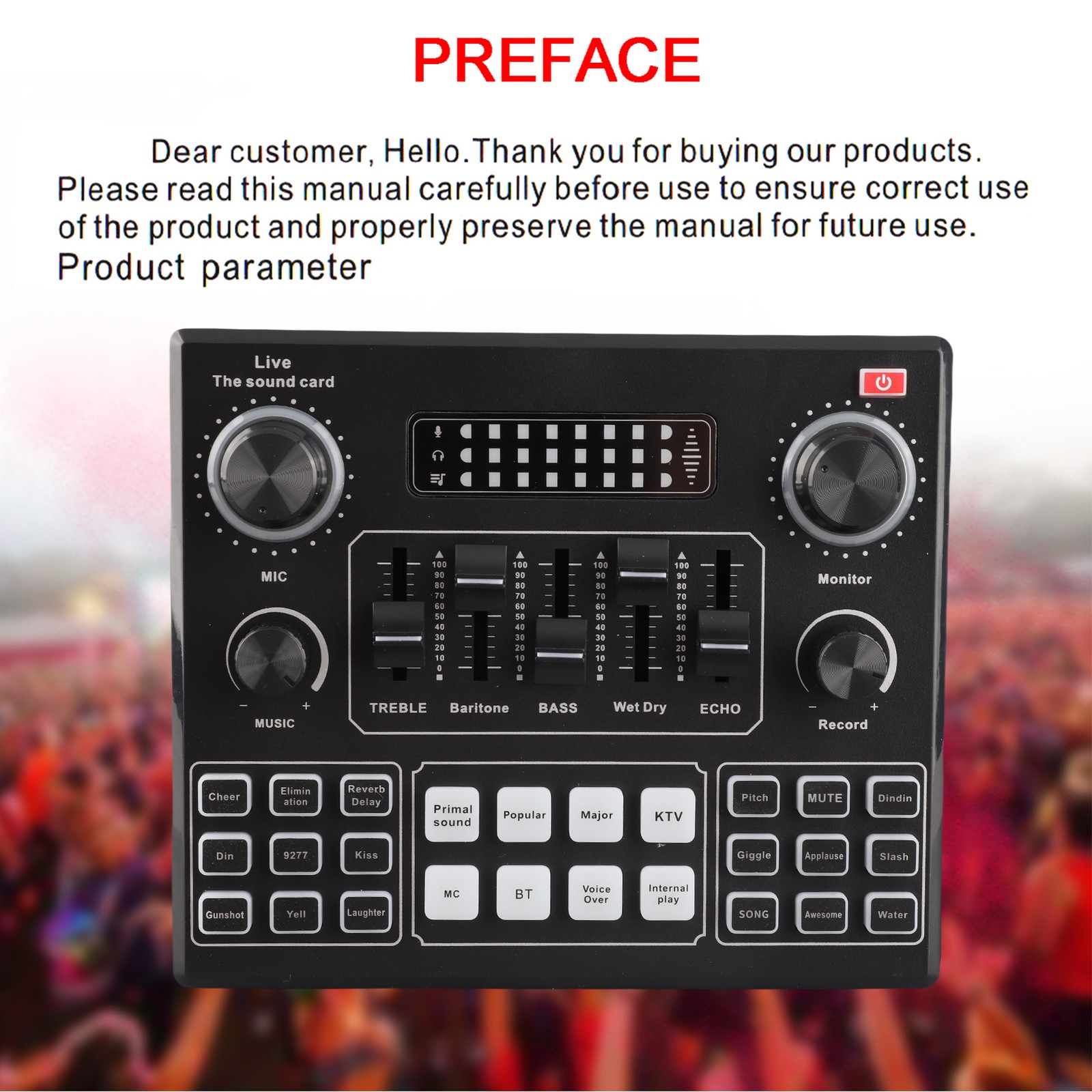 Multifunctional Live V9 Sound Card And BM800 Suspension Microphone Kit RLWX