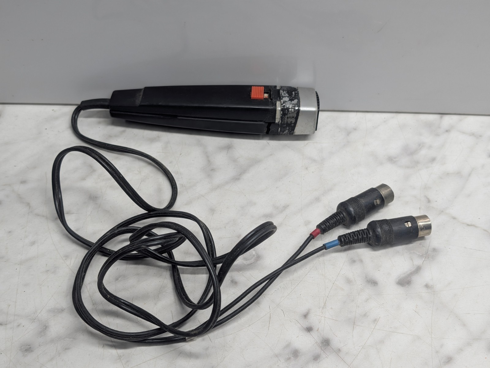 BROKEN – Vintage Dual XLR Microphone Control Module Handheld Inline Switch Unit