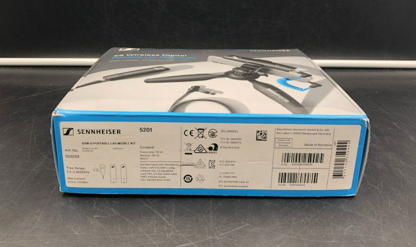 Sennheiser XS Wireless Digital Portable Lavalier Mobile Kit – NEW OPEN BOX