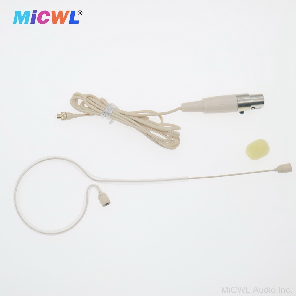 Single Earset Headset Microphone For Shure BeltPack Detachable Cable TA4F 4Pin