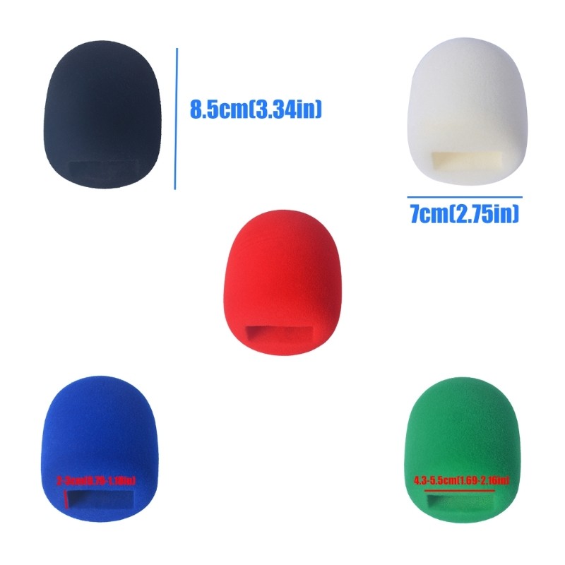 Reusable Microphones Windscreen Flocking Sponges for Go II Podcast Equipment