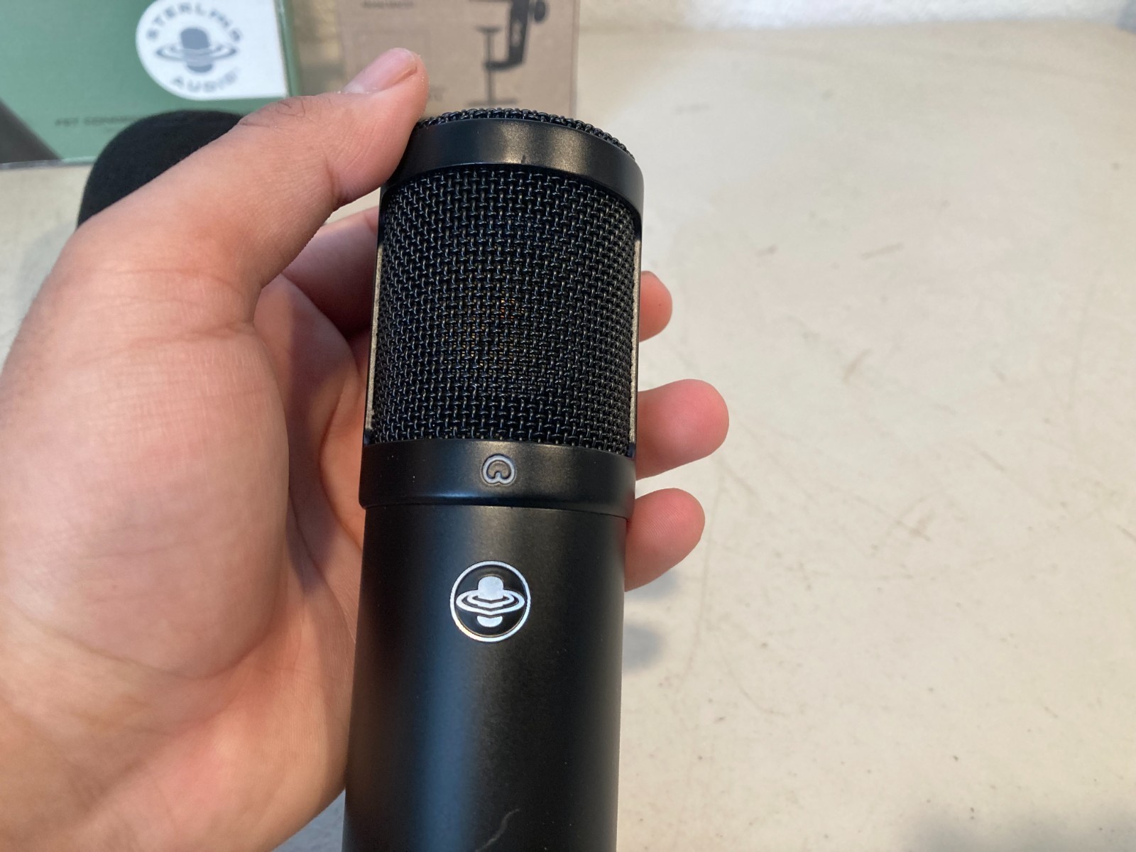Sterling ST51 Condenser Mic w/ Box, Case & Moukey MACB1 Boom Arm Clamp Heavy Dut