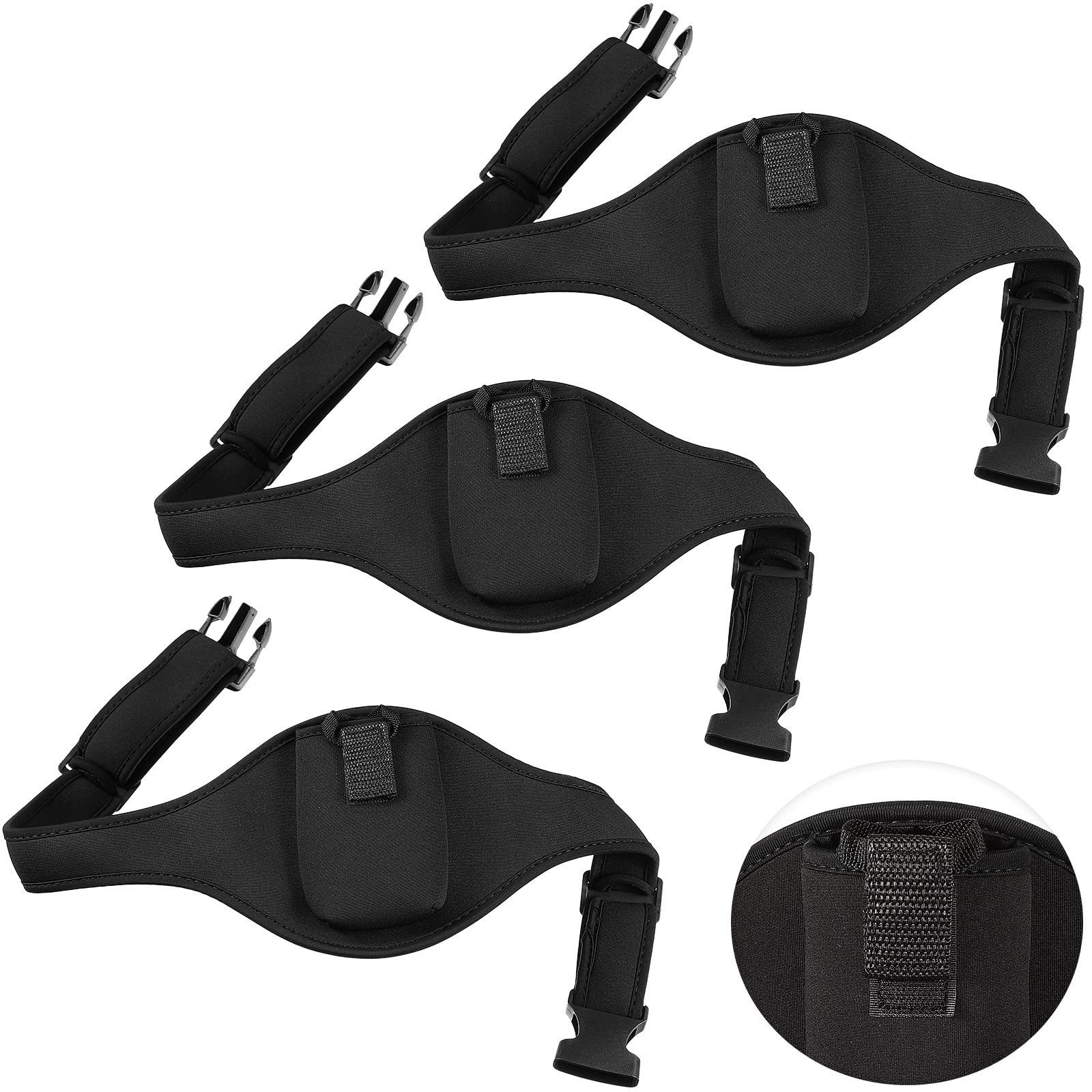 Weewooday 3 Packs Mic Belt Holder for Fitness,Black