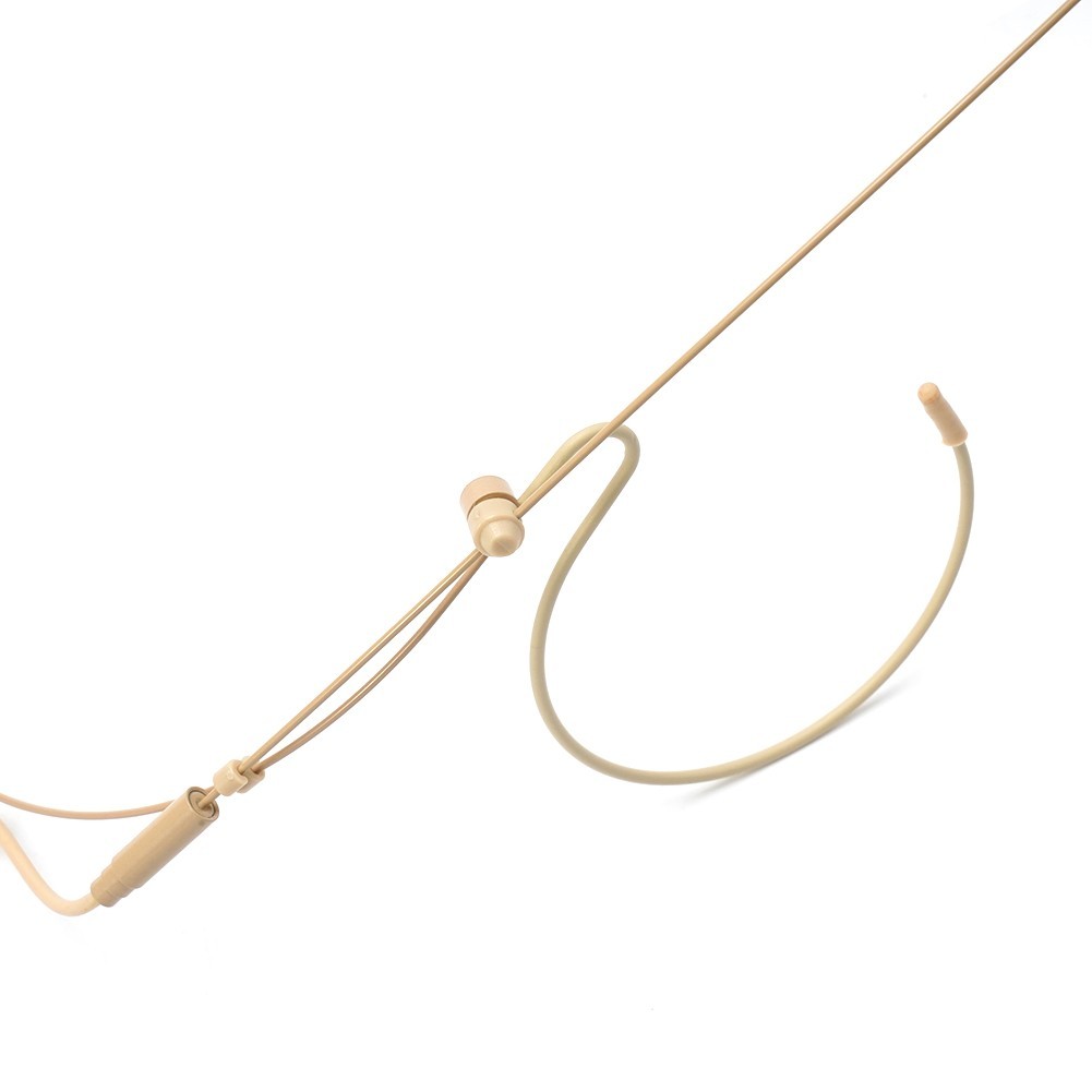 For Wireless System Double Earhook Headset Mic Headworn Microphone Beige Replace