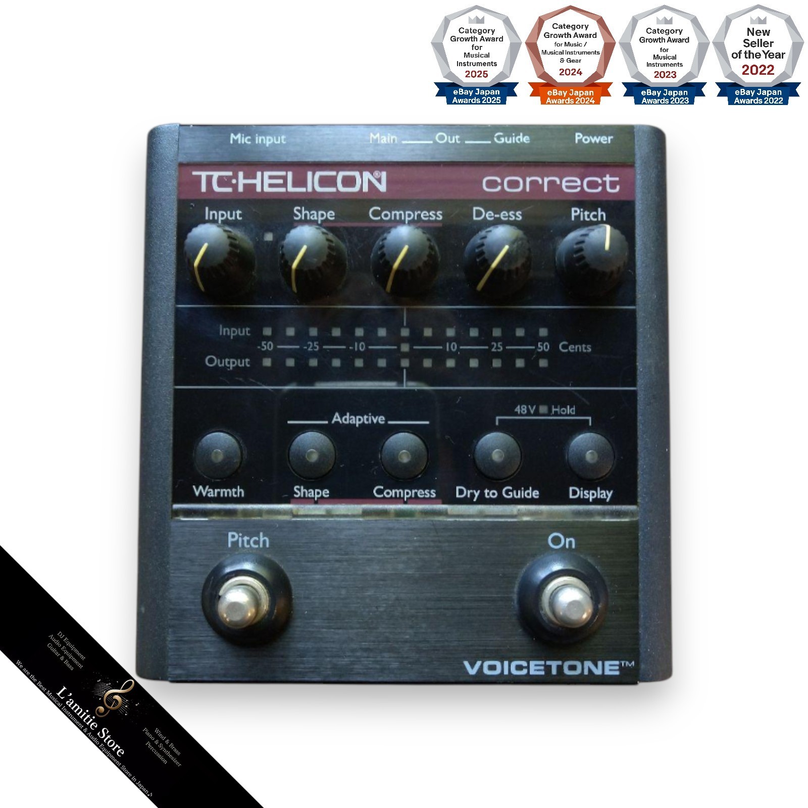 TC-Helicon VoiceTone Pitch Correction XT Correct Vocal Effect Pedal TCHelicon JP