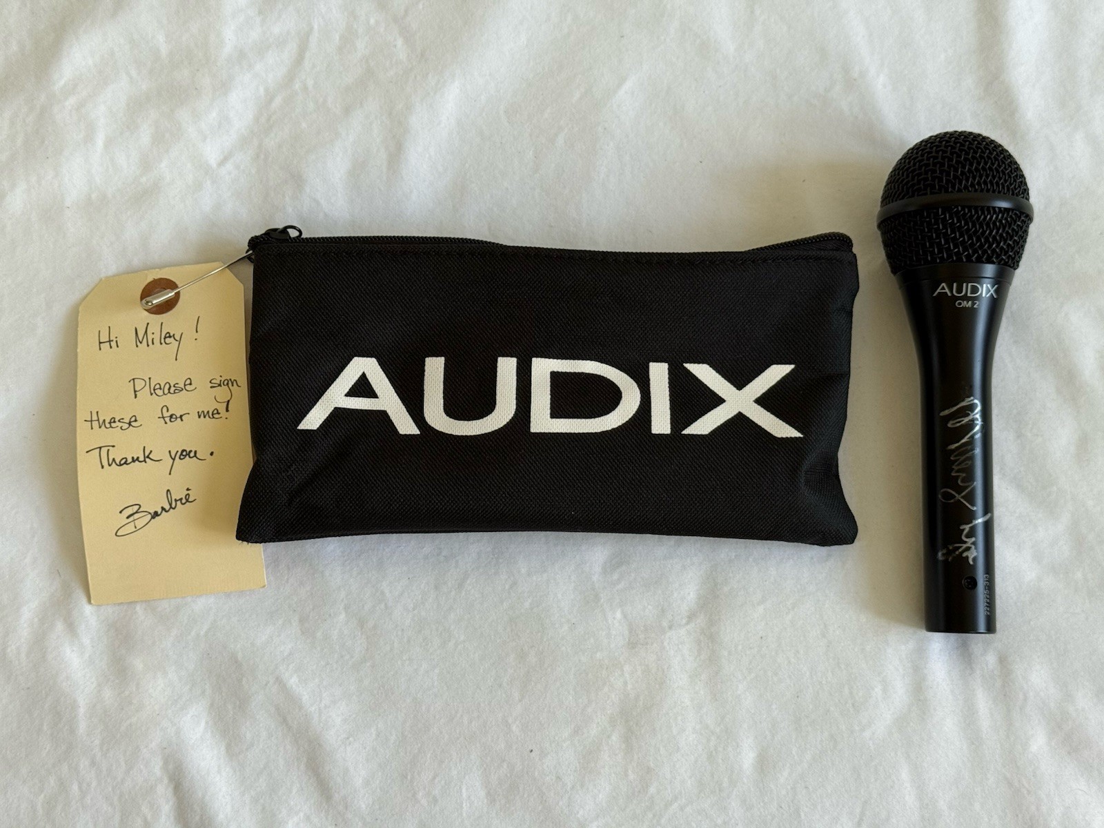 Audix OM2 Handheld Microphone AUTOGRAPHED BY MILEY CYRUS