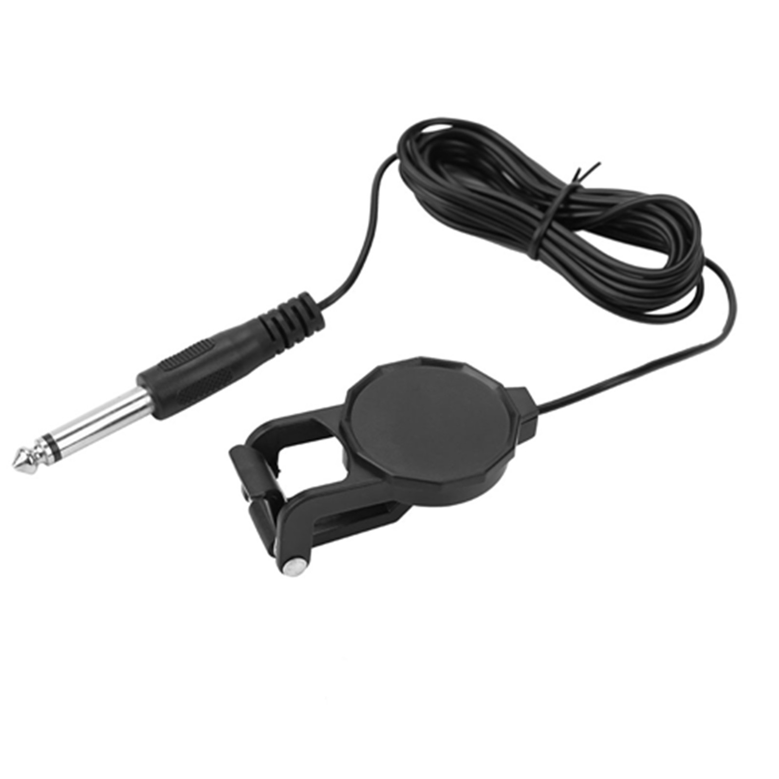 6.35mm Audio Jack Clip On Microphone Piezo Violin Acoustic Guitar Pickup