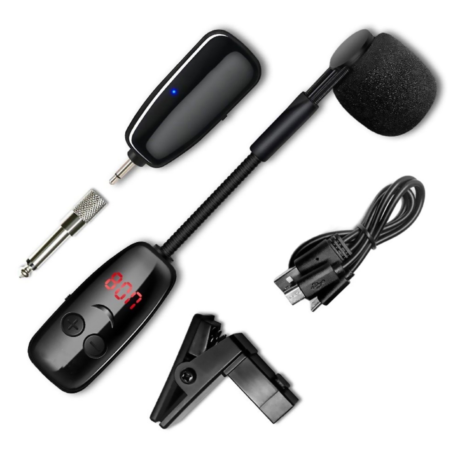 UHF Wireless Microphone For Trumpet Saxophone Instrument 50M Range Wireless m