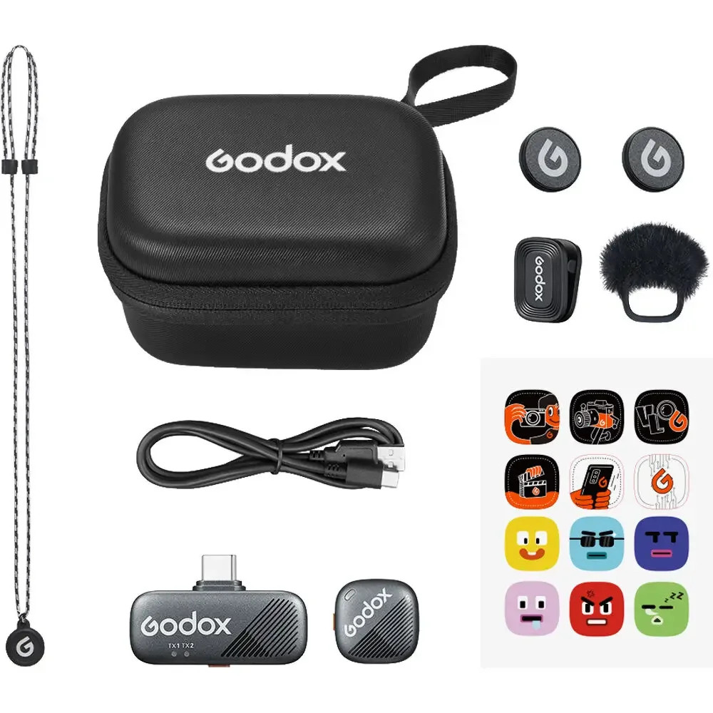 Godox Cube-S 2.4g Wireless Lavalier Microphone for iPhone 15 14 SAMSUNG huawei