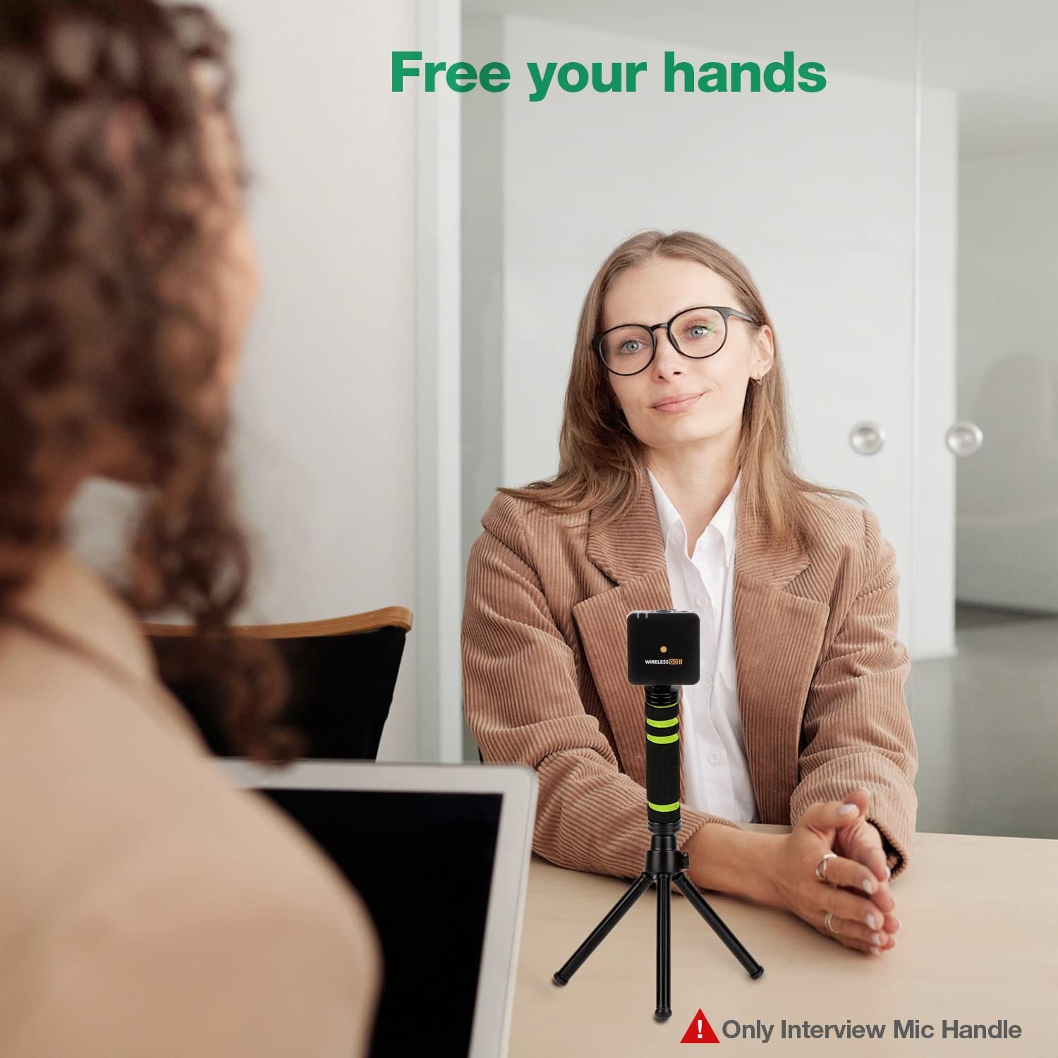 Wireless Microphone Handle, Adapter Compatible with RODE Wireless Go and Go 2
