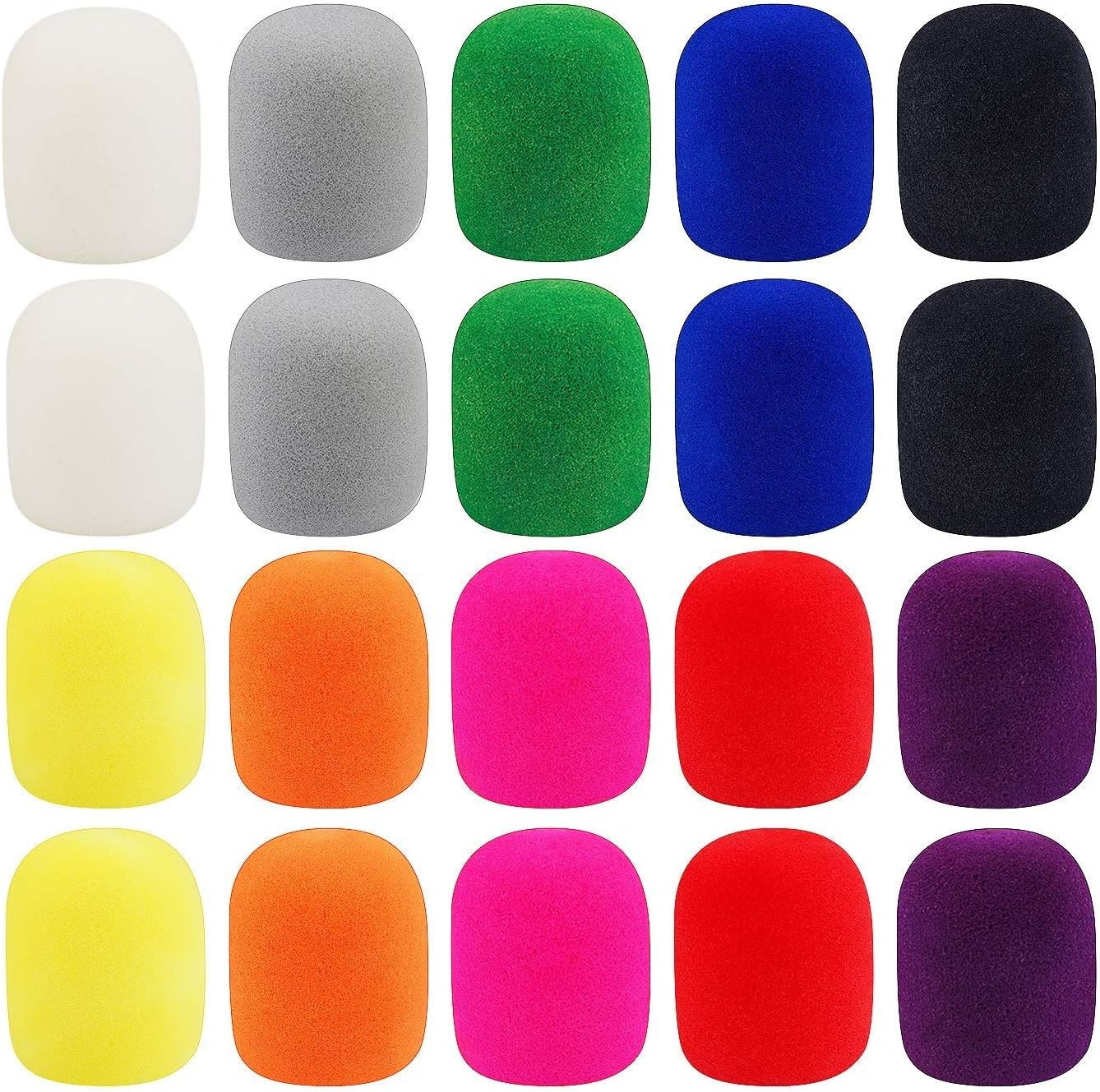 Augshy Microphone Covers Foam,20 Pack Thick Handheld Stage Microphone