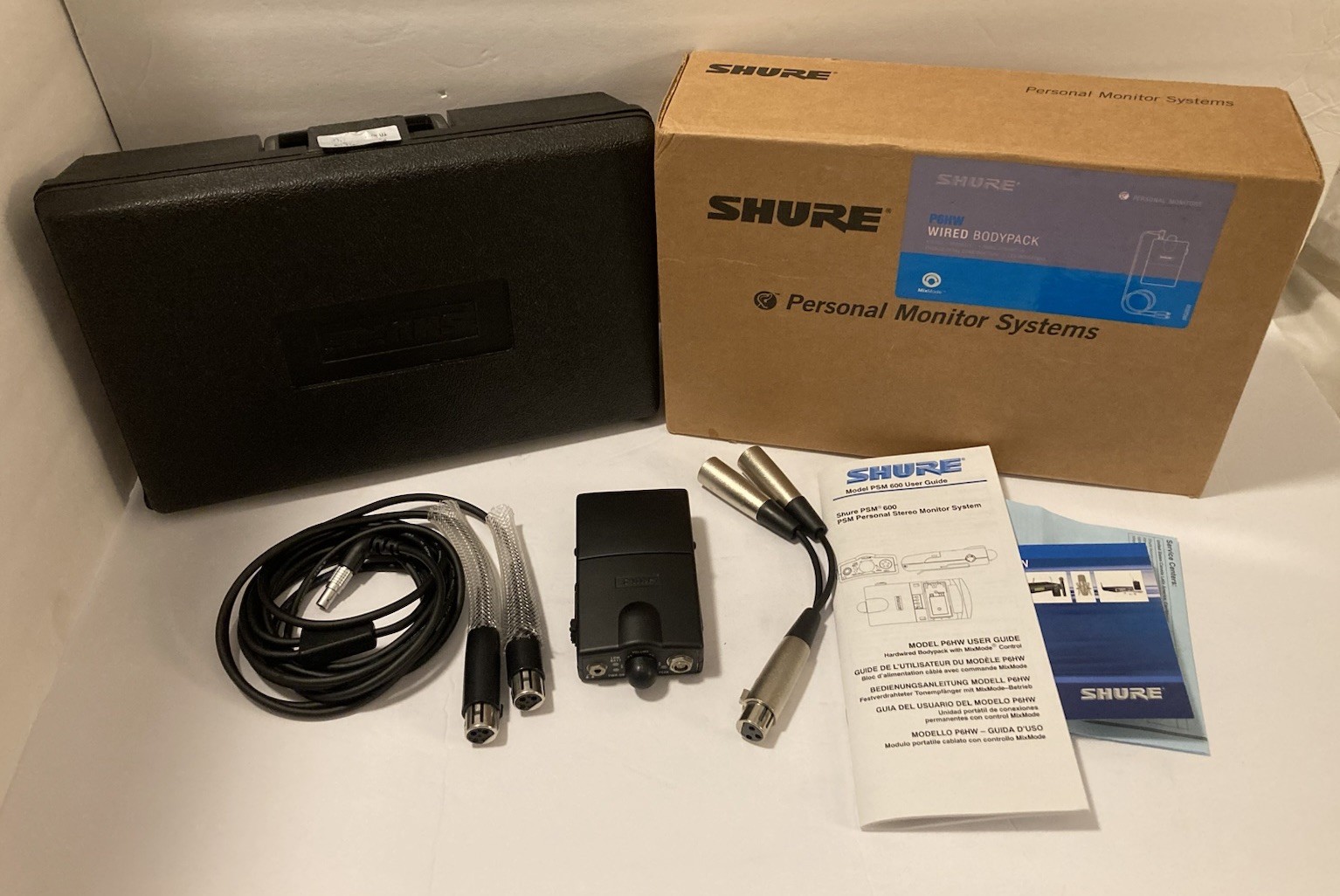 Shure P6HW Hardwired IEM Personal Bodypack Monitor System Receiver Drums Keys