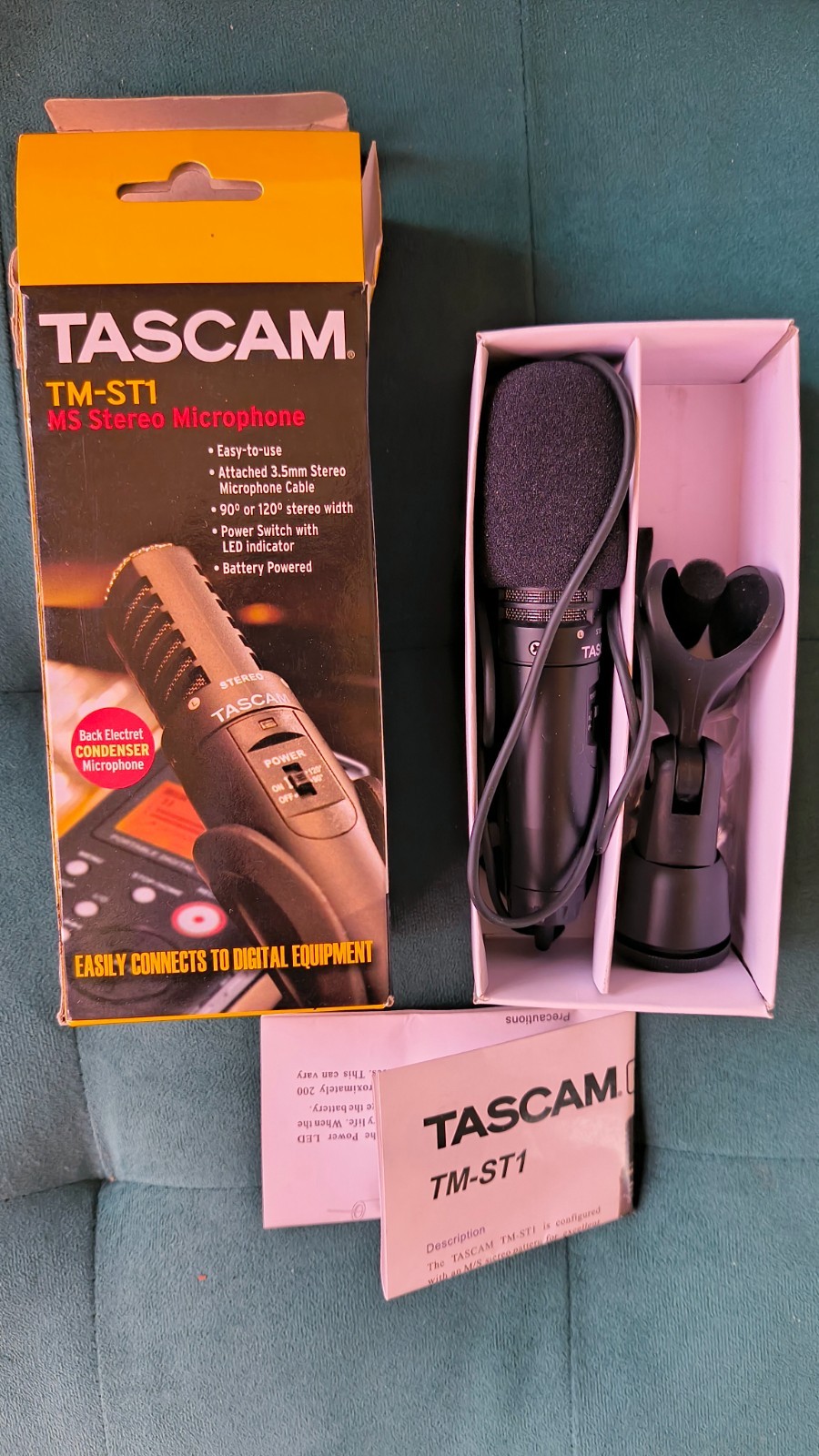 Tascam TM-ST1 MS Stereo Condenser Microphone w/ Box
