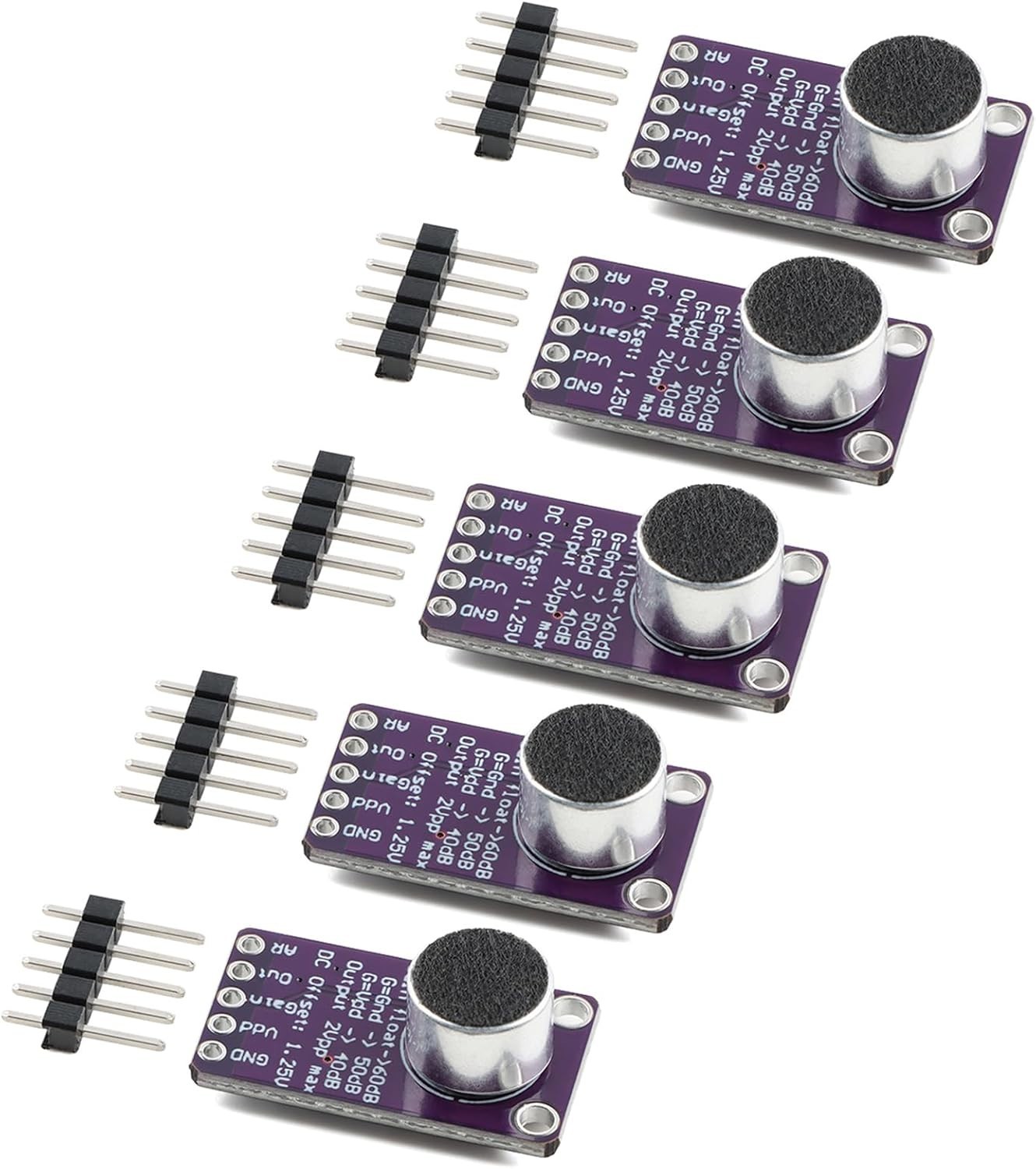 5Pcs Microphone AGC Amplifier Module MIC Sound Sensor for Arduino Raspberry Pi