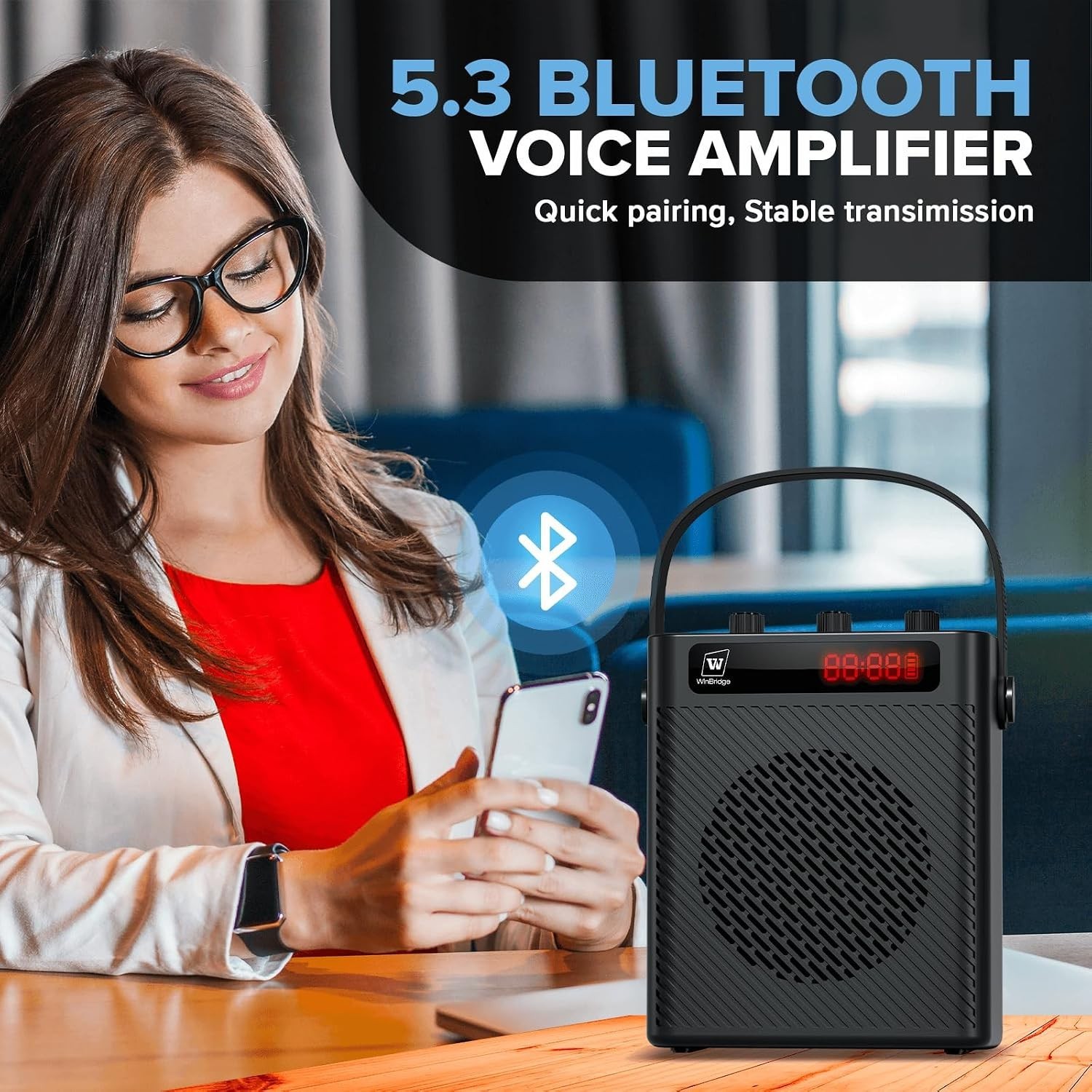 40W Voice Amplifier Wireless Microphone Speaker