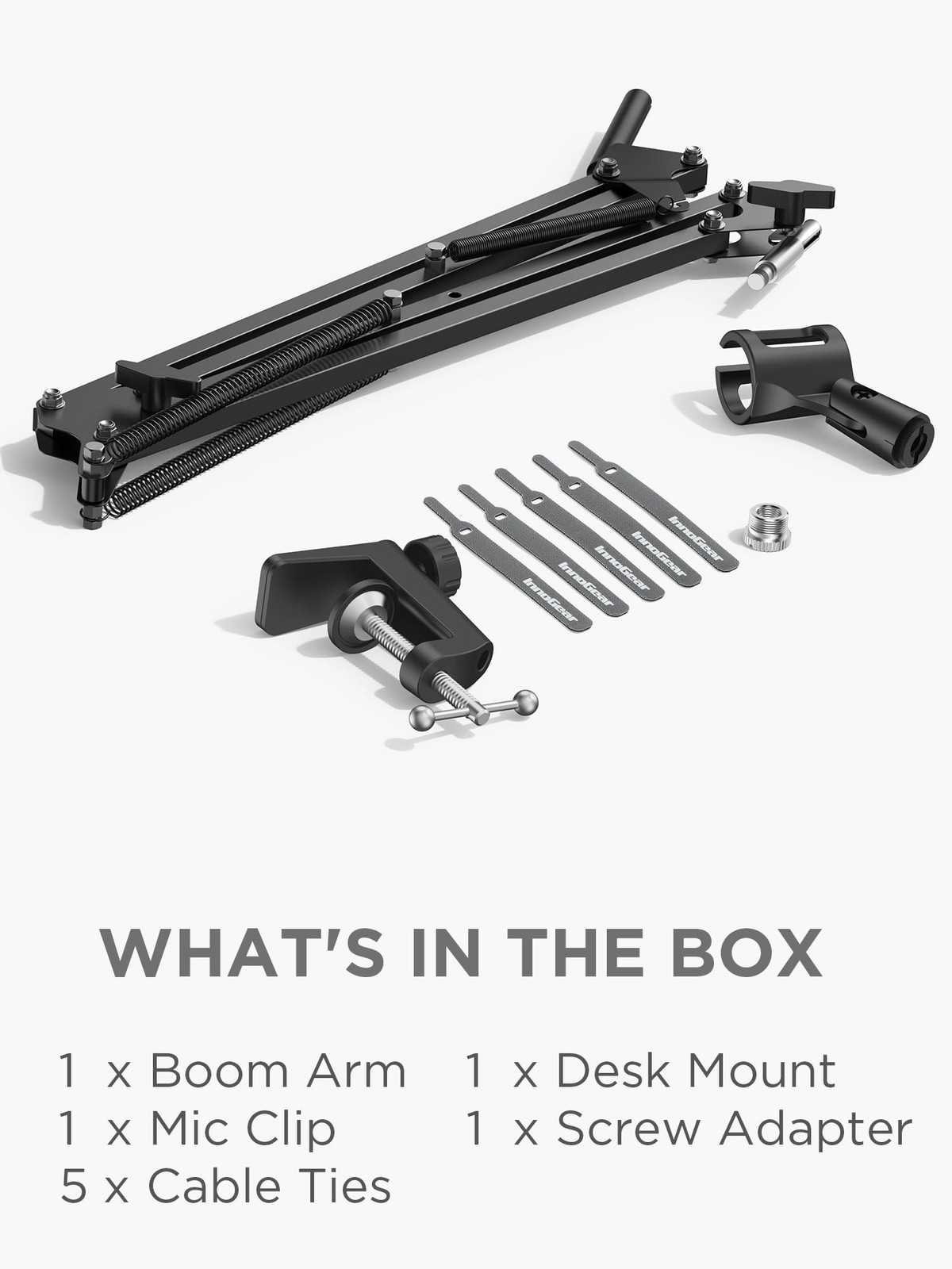 Boom Arm Microphone Mic Stand for Blue Yeti HyperX QuadCast SoloCast Snowball…