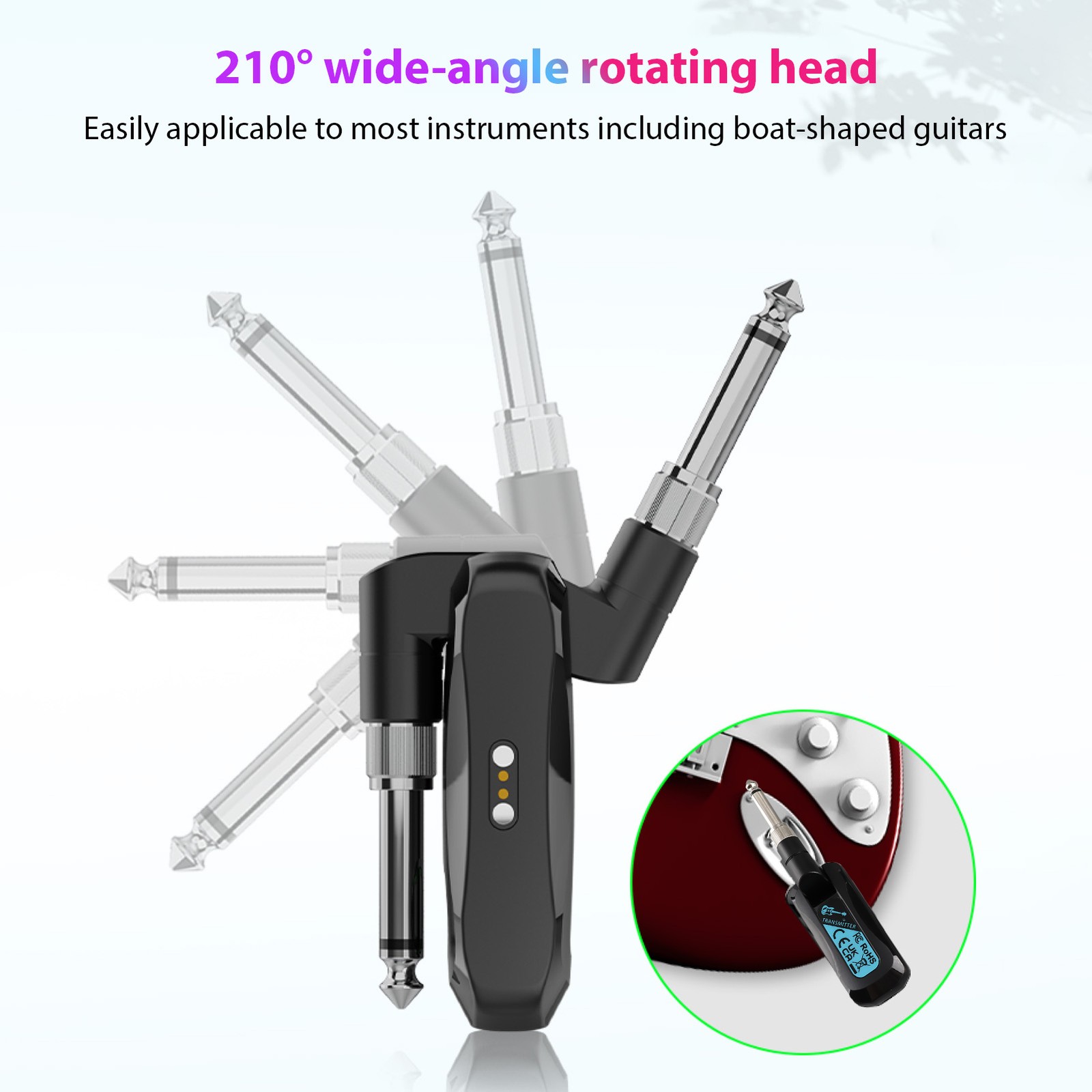 Wireless Guitar System Portable Rechargeable For Electric Guitar Easy To Use