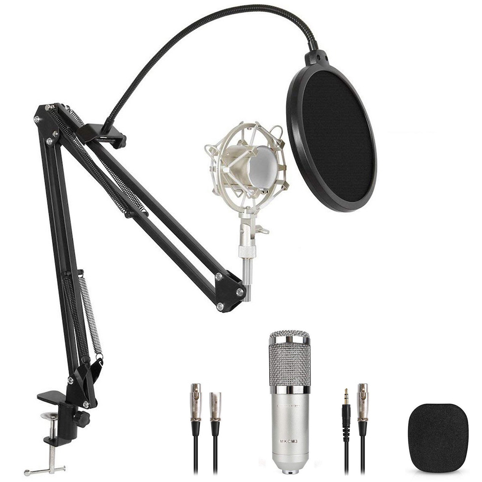 Technical Pro Cardioid Condenser Microphone Studio Kit For recording & broadcast