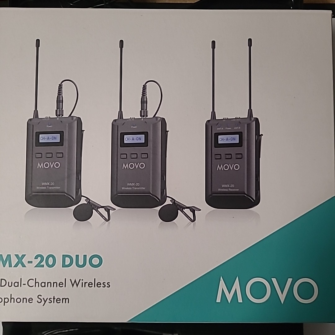 Movo WMX20DUO Wireless Lavalier Microphone System