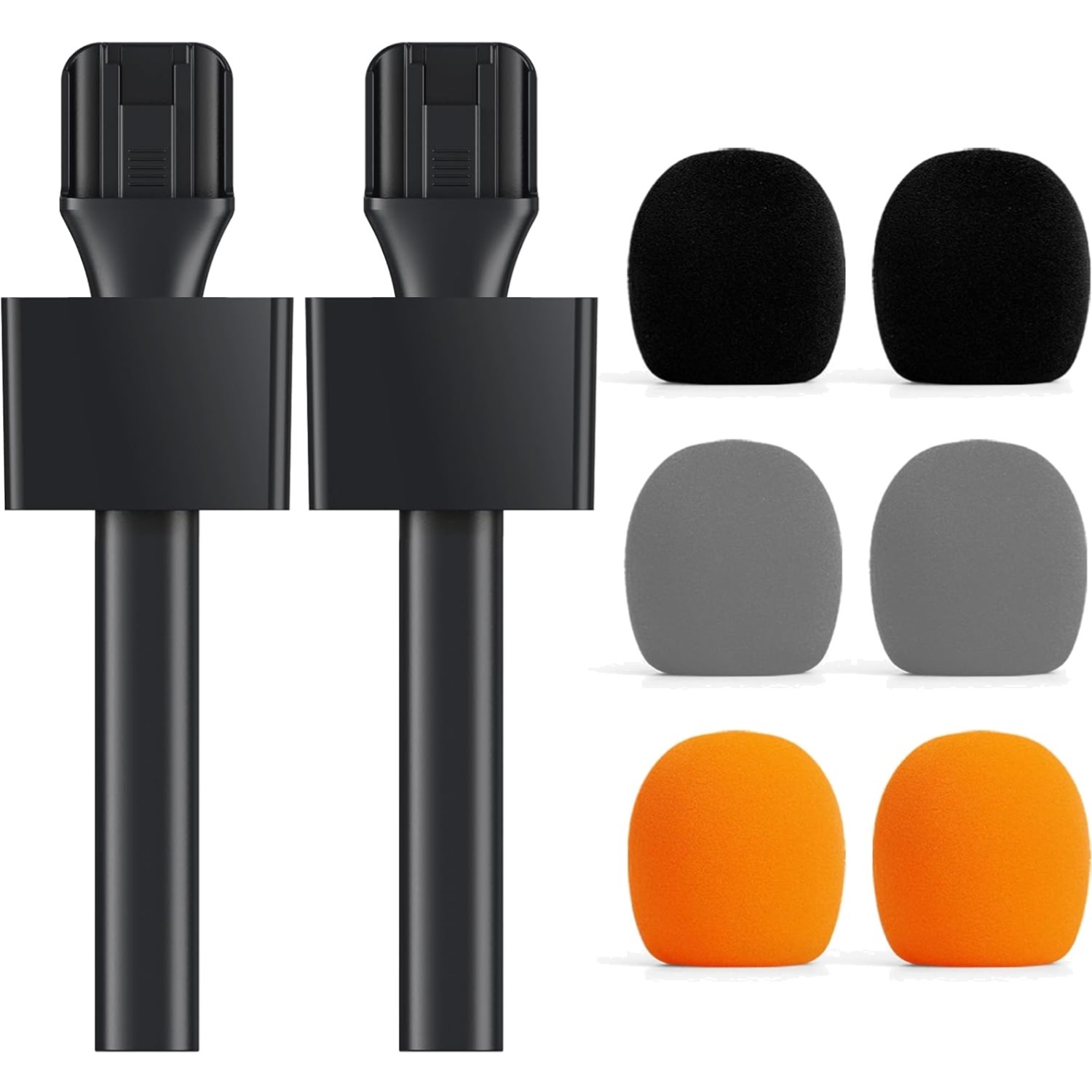 2-Pack Wireless Handheld Mic Adaptor for Interviews – Compatible with Rode, DJI
