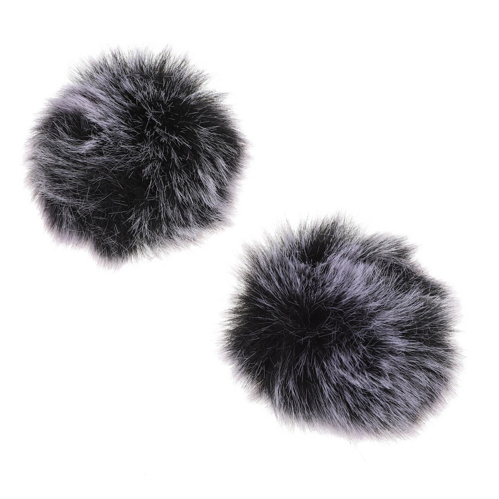 2 Pcs Windproof Plush Cover Microphone Dust Covers Protection Device